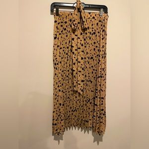 Animal print midi skirt
